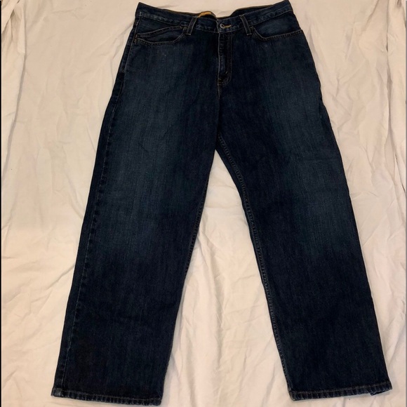 Men's Levi's Silver tap low and loose jeans dark wash - Picture 3 of 13